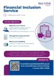 Poster of the West Suffolk Council financial inclusion service